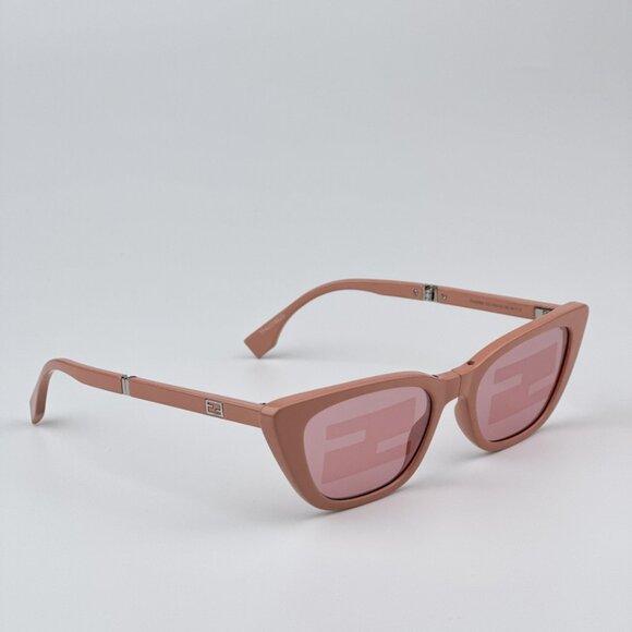 Fendi FE40089I 72U FOLDING BRAND NEW Sunglasses Shiny Pink Mirror Pattern Women - Picture 10 of 13